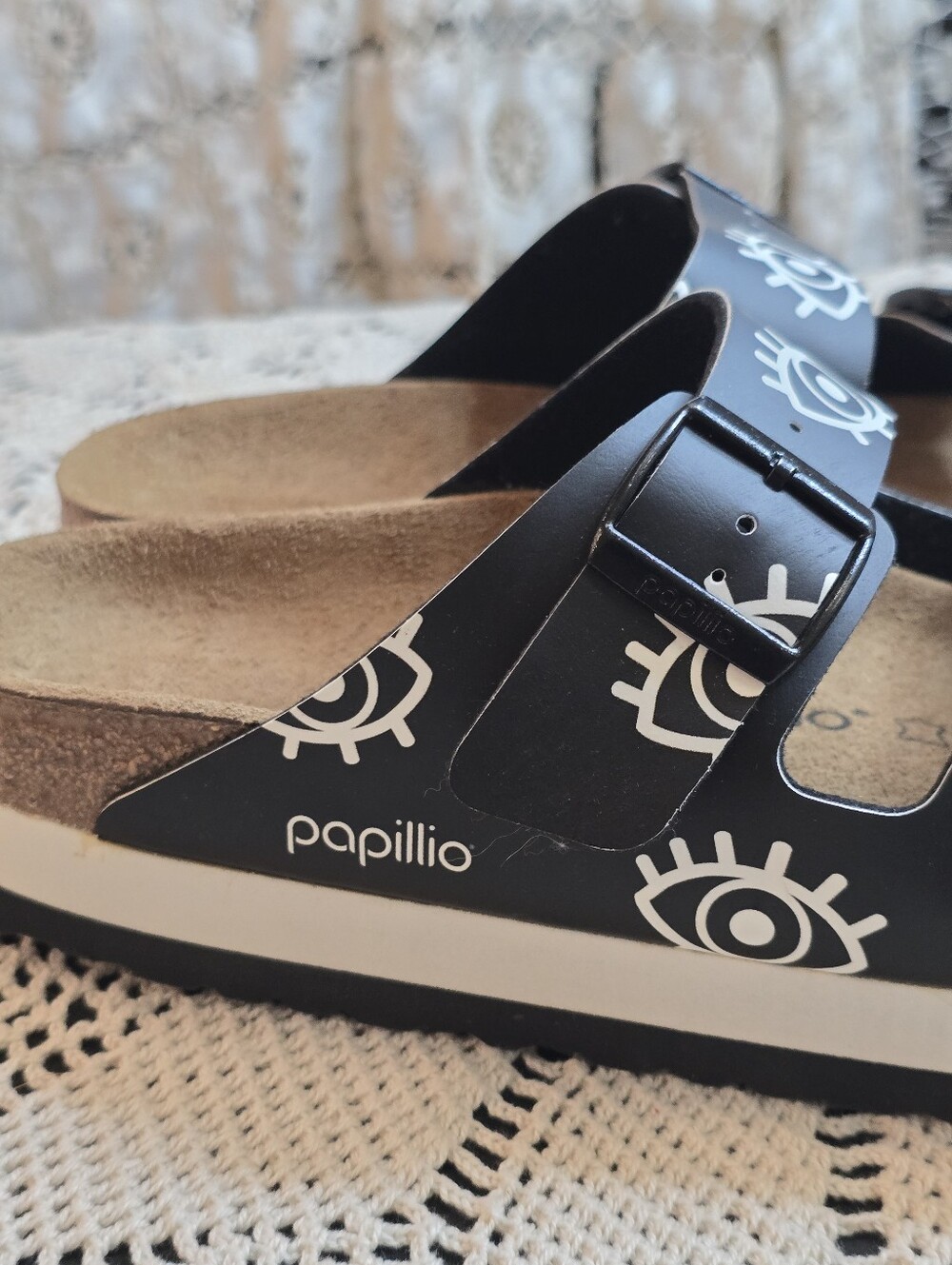 Papillio By Birkenstock, Arizona Eye Sandals, Slides Womens 12, Nwot - Picture 5 of 12